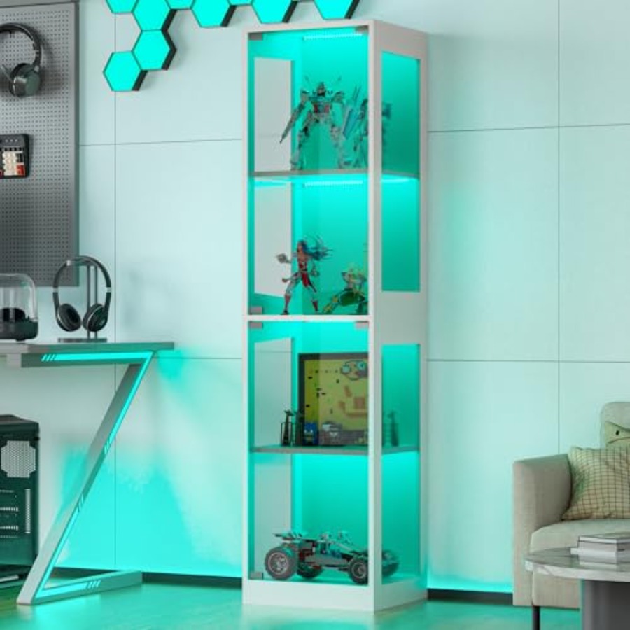 Glass Cabinet Display - Glass display cabinet with RGB lights