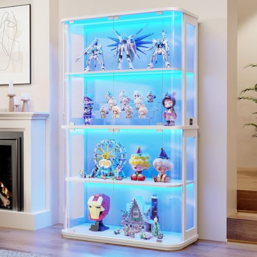 Glass Cabinet Display - Rounded display cabinet for retail use,