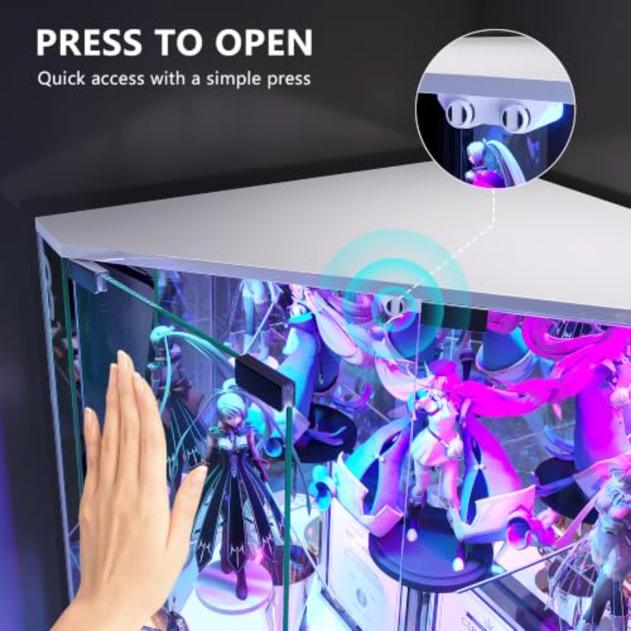 64.7 Tall Corner Display Cabin - Glass Cabinet Display recension och pris