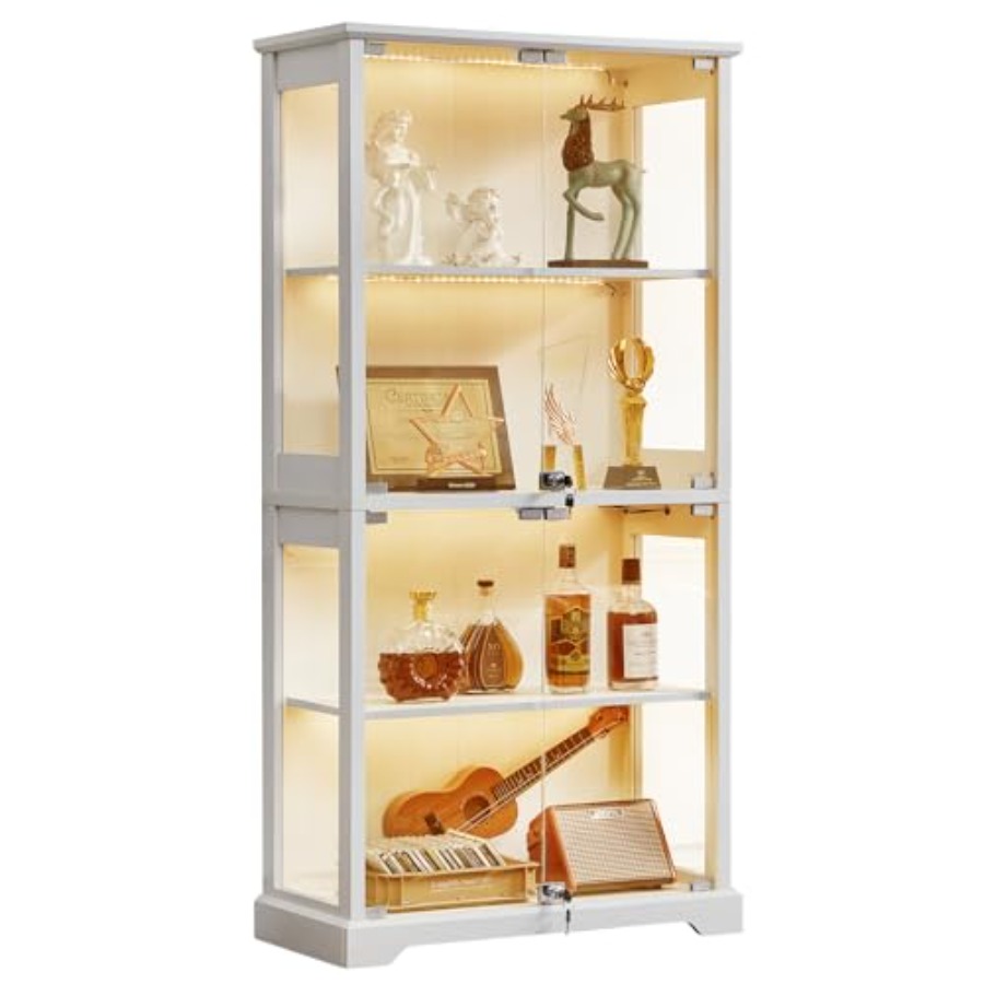 Farmhouse Glass Display Cabine - Glass Cabinet Display recension och pris