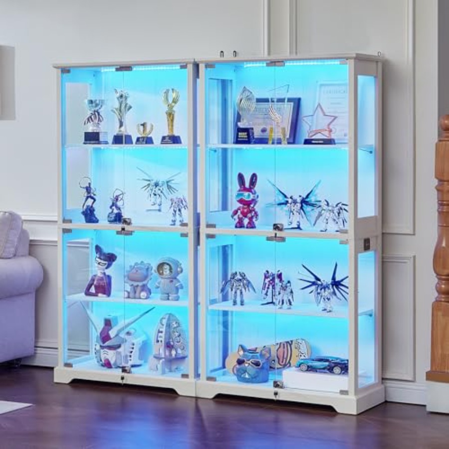 Farmhouse Glass Display Cabine - Glass Cabinet Display recension och pris