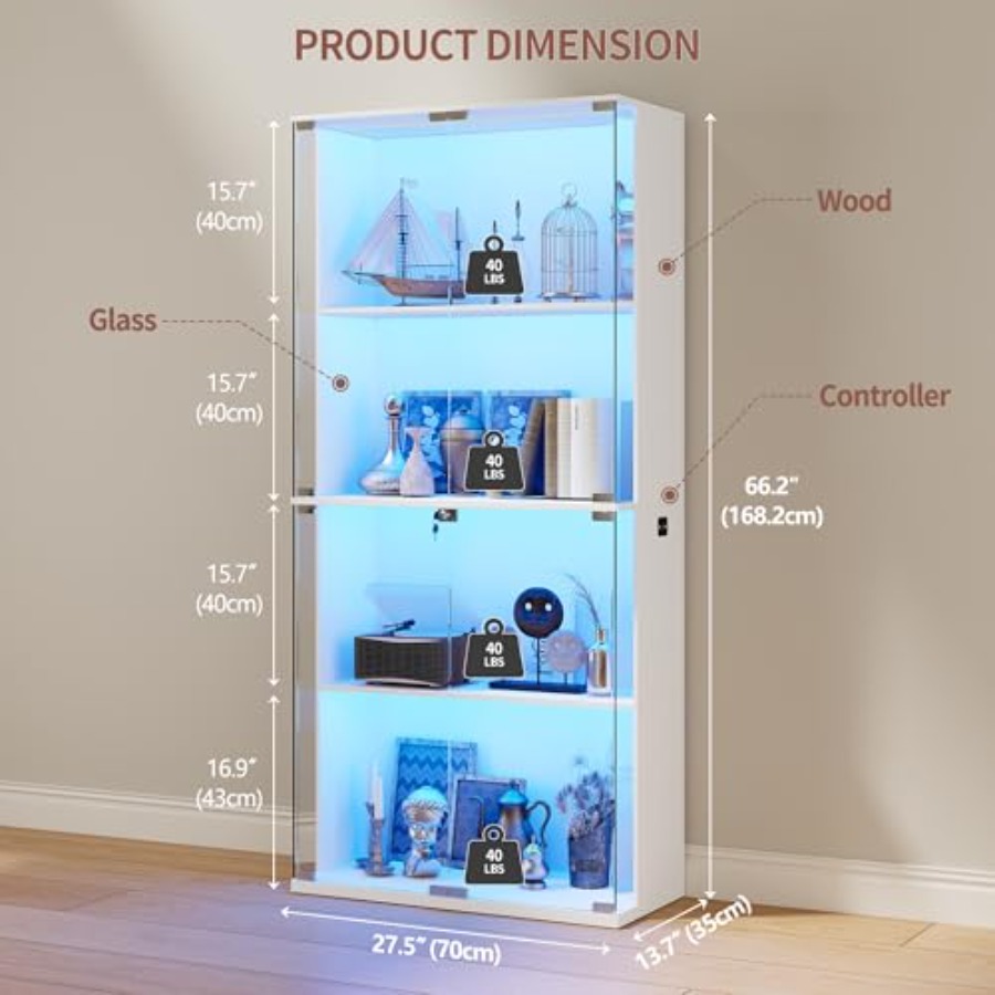 66 Glass Display Cabinet for C - Glass Cabinet Display recension och pris
