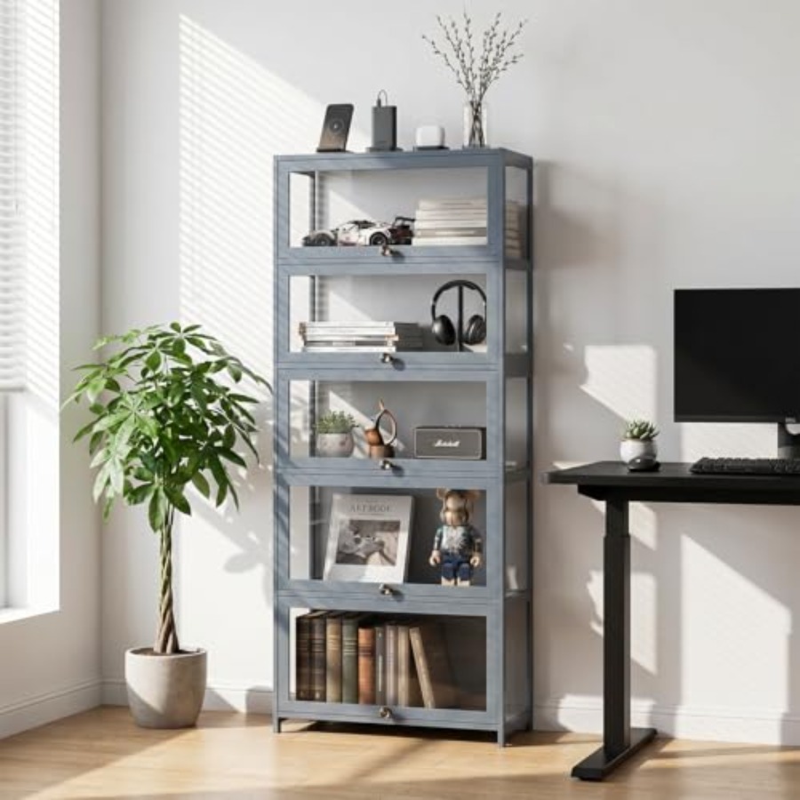5-Tier Display Cabinet with Ac - Glass Cabinet Display recension och pris