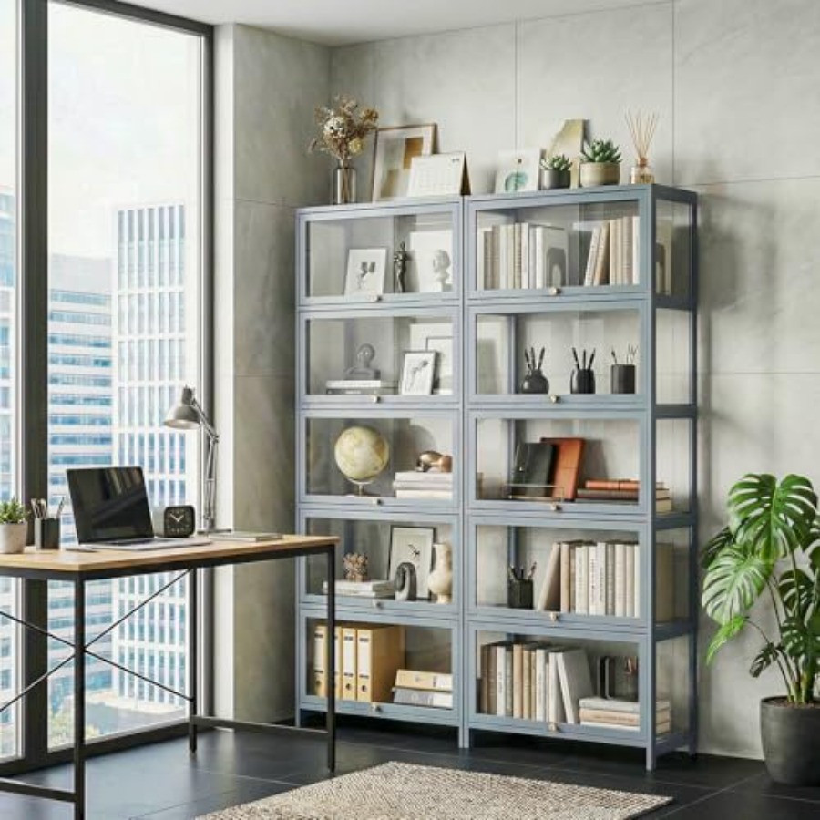 5-Tier Display Cabinet with Ac - Glass Cabinet Display recension och pris