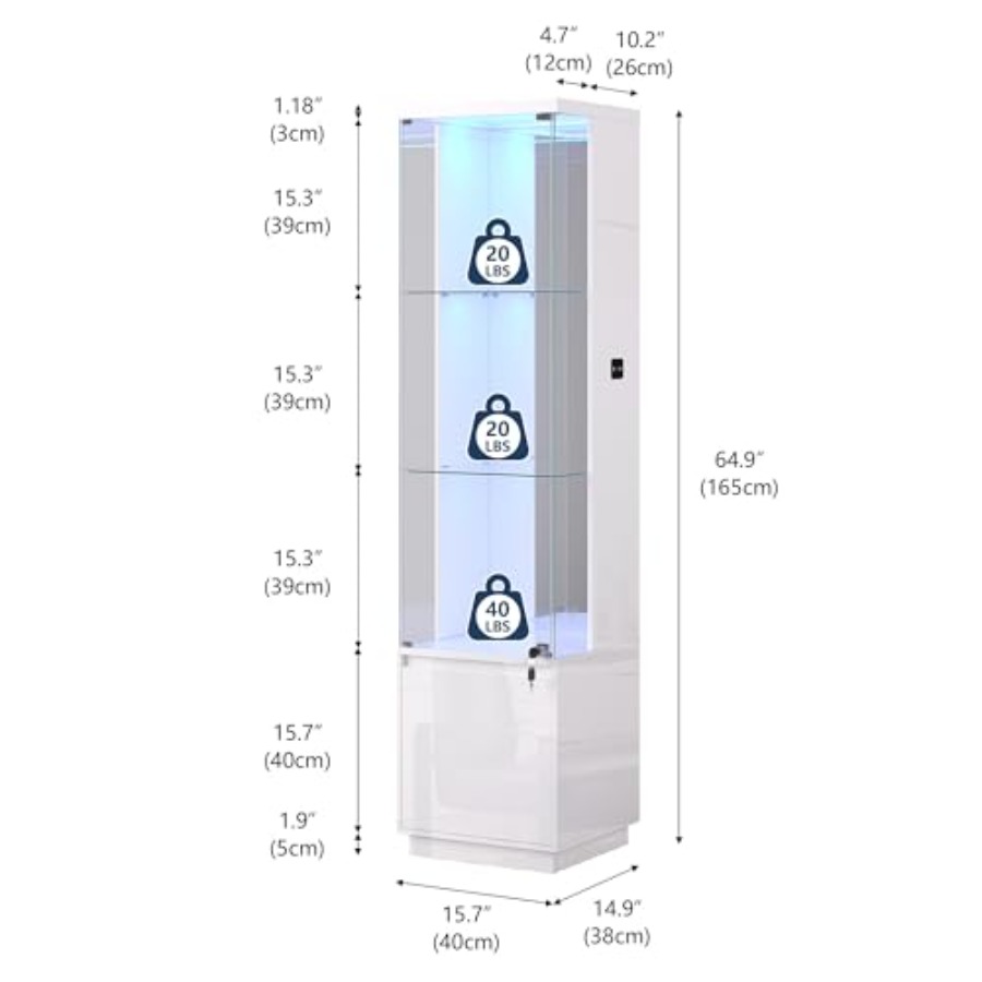Corner Display Cabinet for Liv - Glass Cabinet Display recension och pris