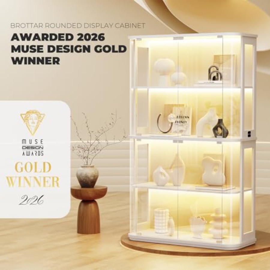 Rounded display cabinet for re - Glass Cabinet Display recension och pris