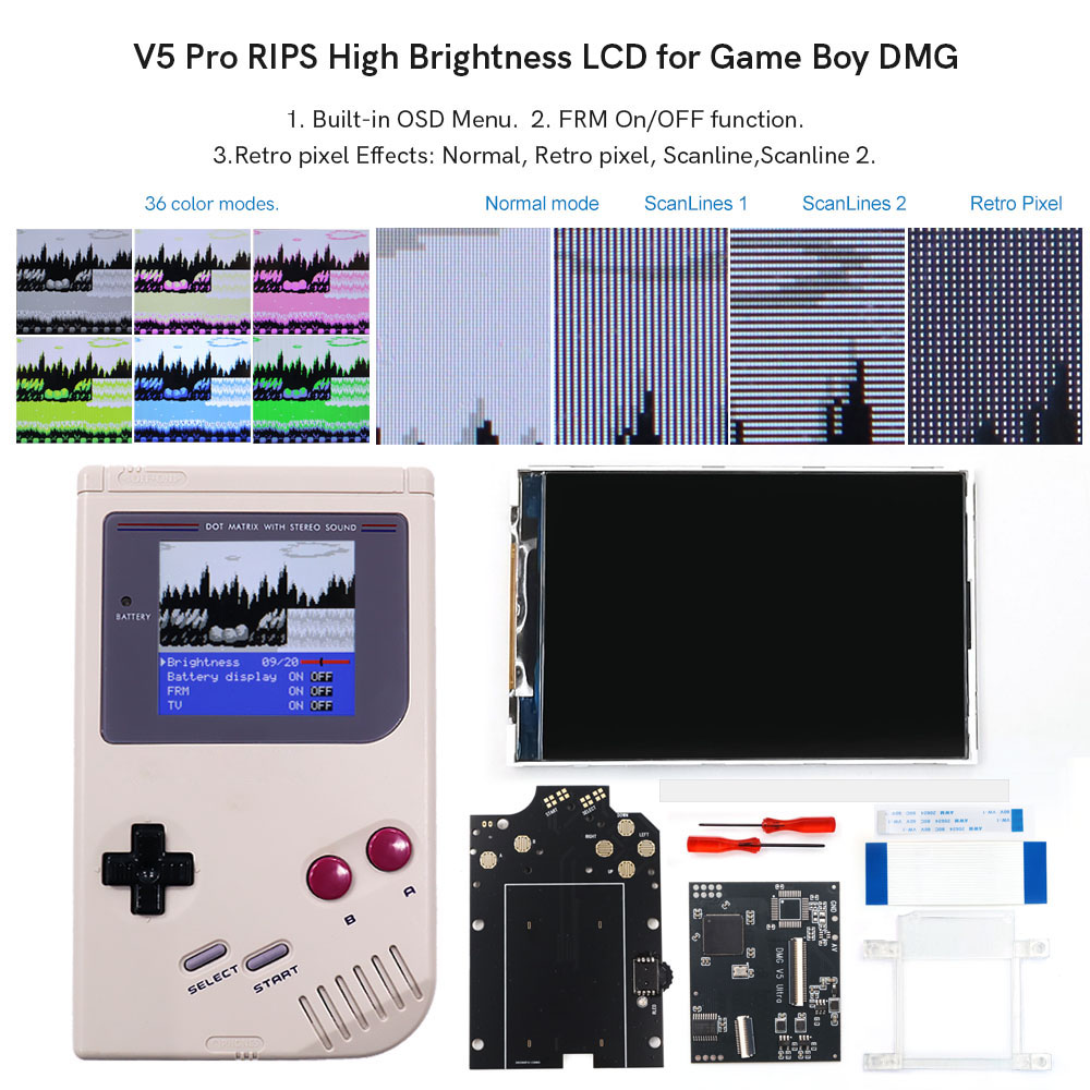 HISPEEDIDO For GB Dmg V5 Pro 3 - Lcd Screen Arcade recension och pris