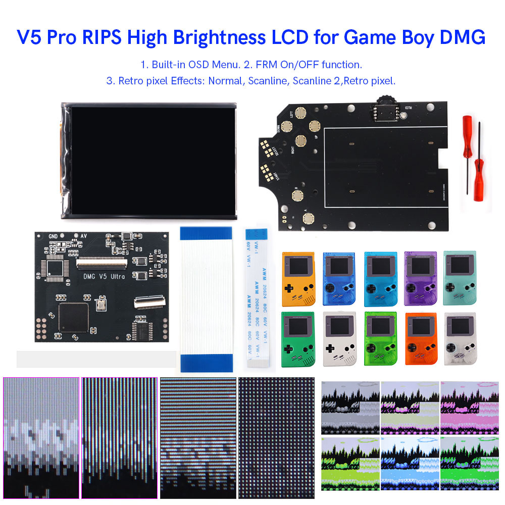 HISPEEDIDO For GB Dmg V5 Pro 3 - Lcd Screen Arcade recension och pris