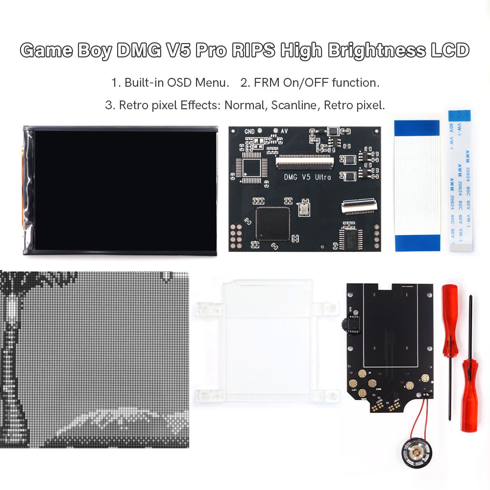 HISPEEDIDO For GB Dmg V5 Pro 3 - Lcd Screen Arcade recension och pris