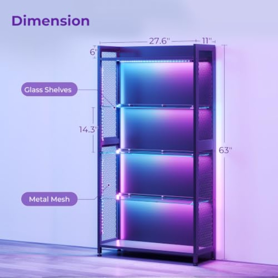 Display Case with Glass Shelve - Glass Cabinet Display recension och pris