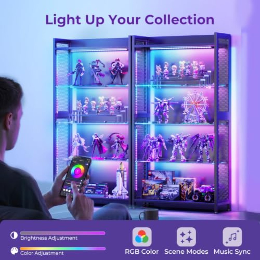 Display Case with Glass Shelve - Glass Cabinet Display recension och pris