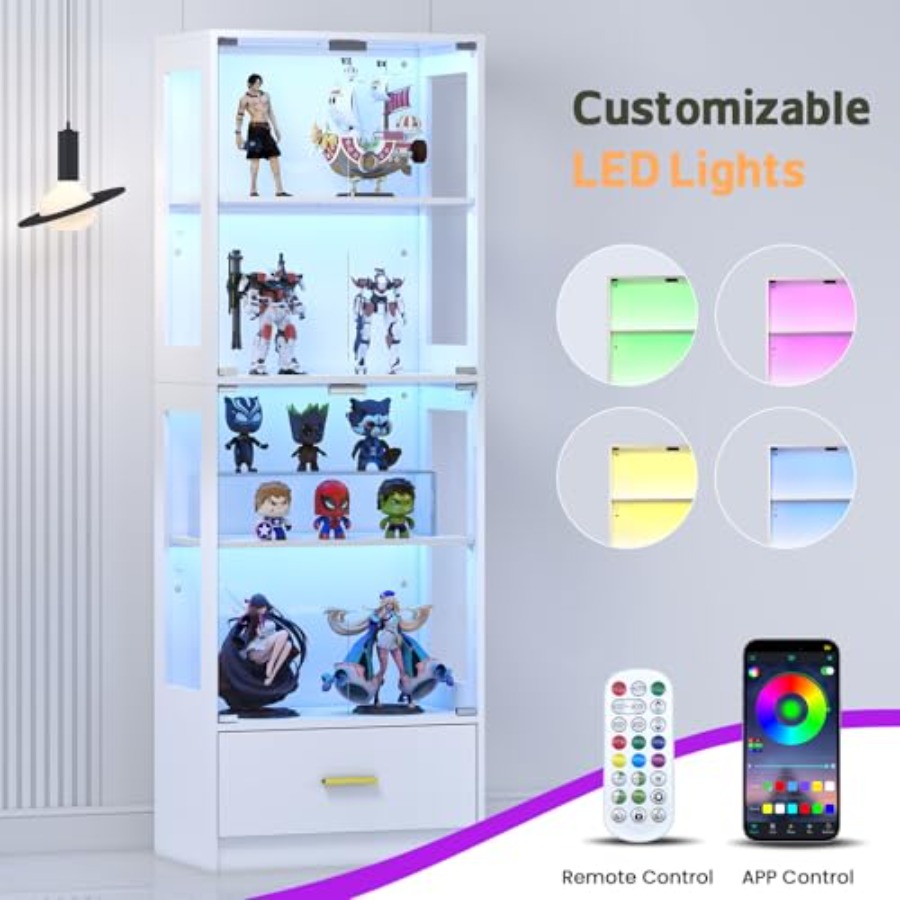 Glass Display Cabinet with Doo - Glass Cabinet Display recension och pris