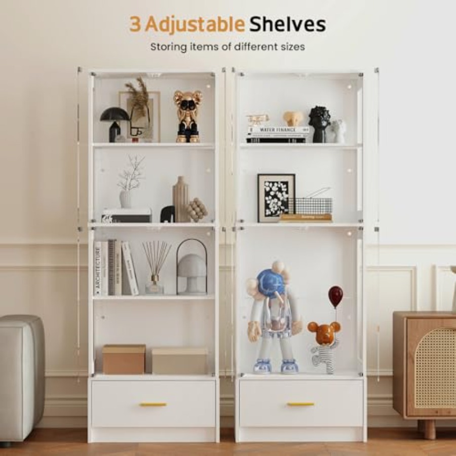 Glass Display Cabinet with Doo - Glass Cabinet Display recension och pris