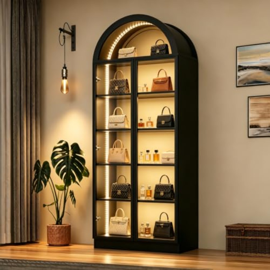 Arch display cabinet for livin - Glass Cabinet Display recension och pris