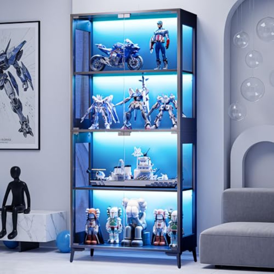 Glass display cabinet with doo - Glass Cabinet Display recension och pris