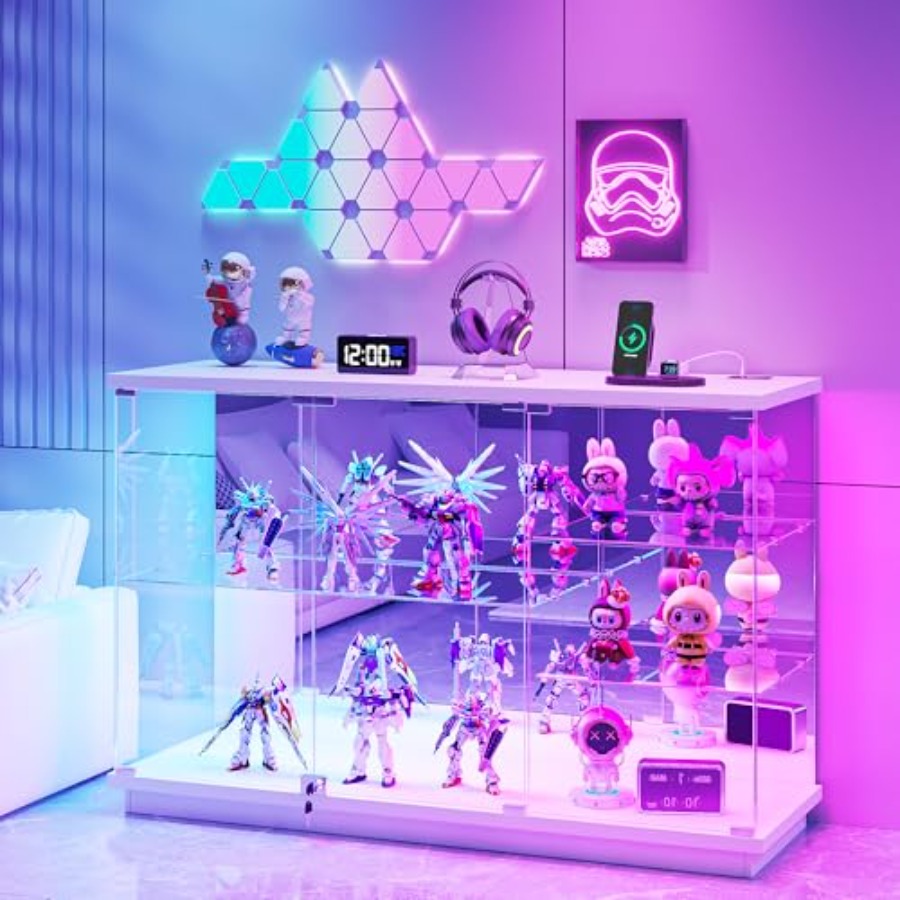 RGB Glass Display Cabinet with - Glass Cabinet Display recension och pris